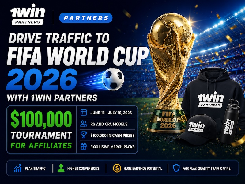 Drive traffic to FIFA World Cup 2026 with 1win Partners. A $100,000 tournament for affiliates